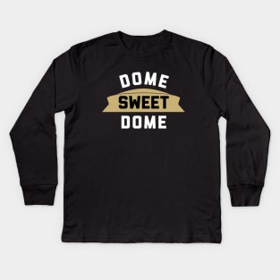 Dome Sweet Dome, NO - black Kids Long Sleeve T-Shirt